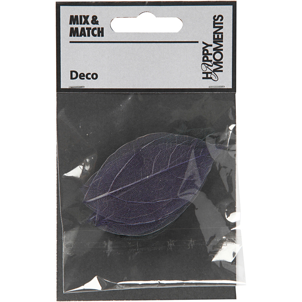 Foglie, L: 6-8 cm, blu, 20 pz/ 1 conf. [HOB-504497]