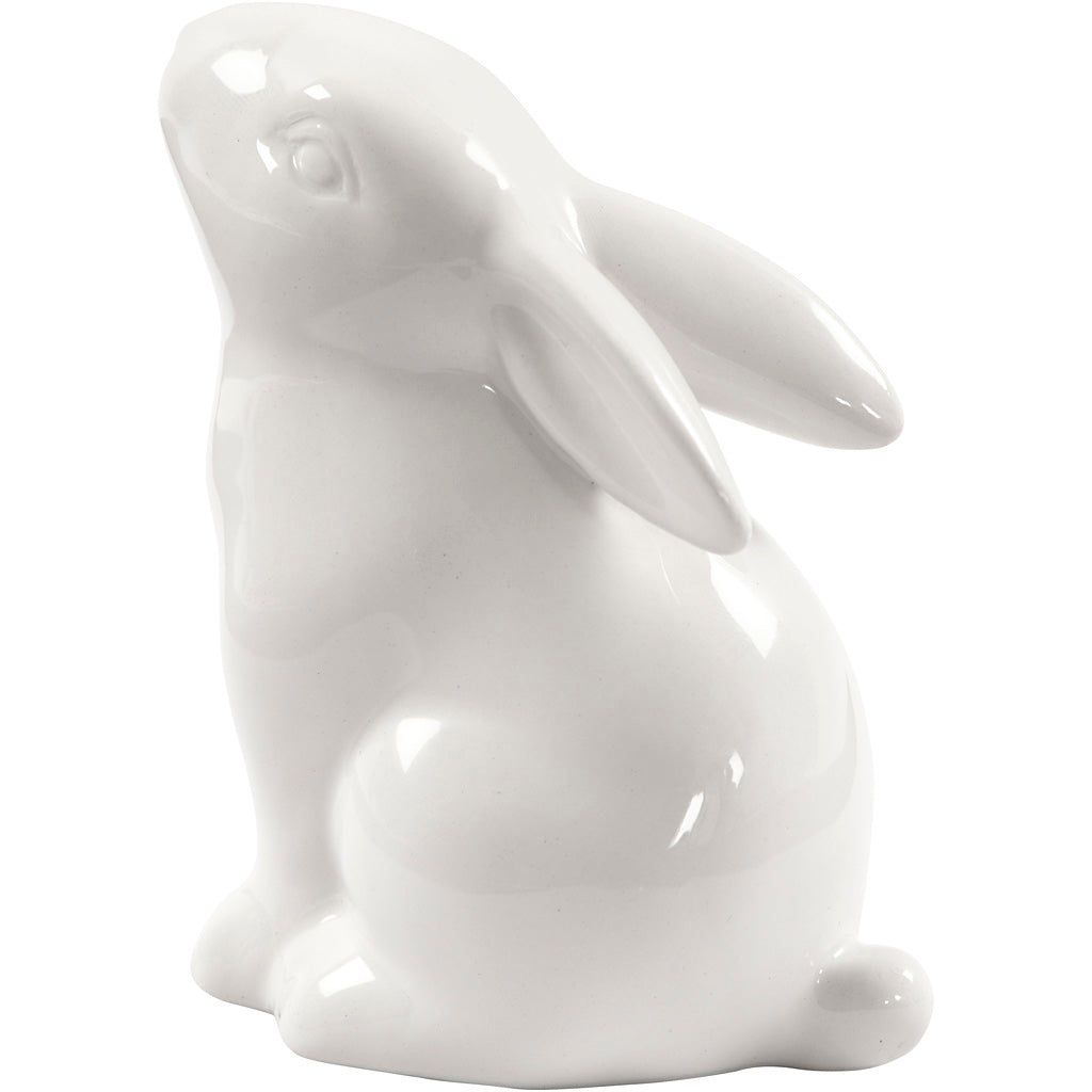 Lapin, H : 9 cm, d 5,5 cm, blanc, 12 pièces/ 1 Pq. [HOB-50579]
