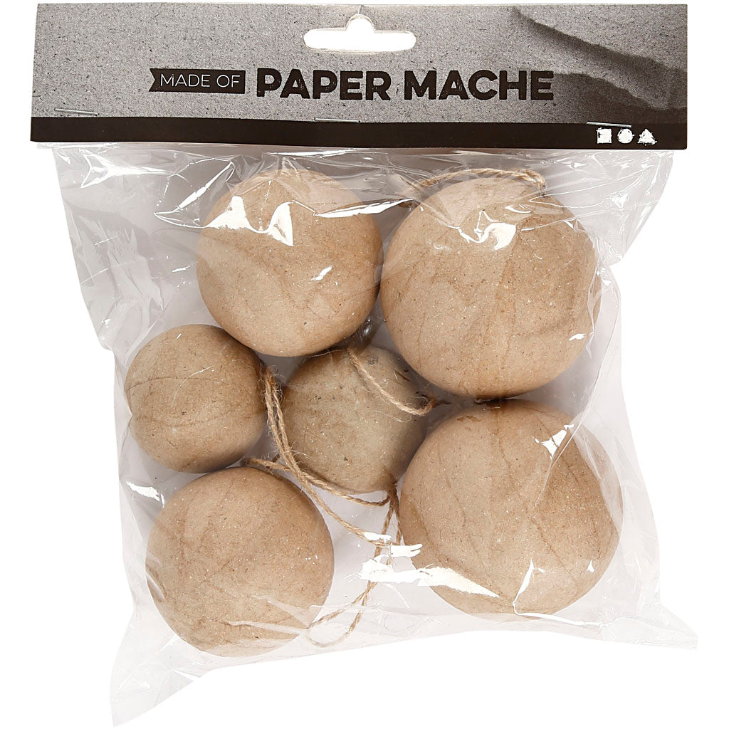 Décorations de Noël, d 4+5+6 cm, 6 pièces/ 1 Pq. [HOB-510313]