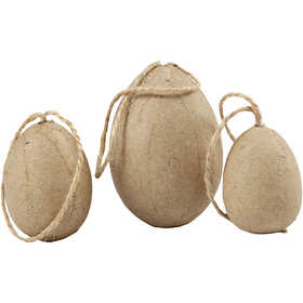 Œufs, H : 3+4+5 cm, 6 pièces/ 1 Pq. [HOB-510423]