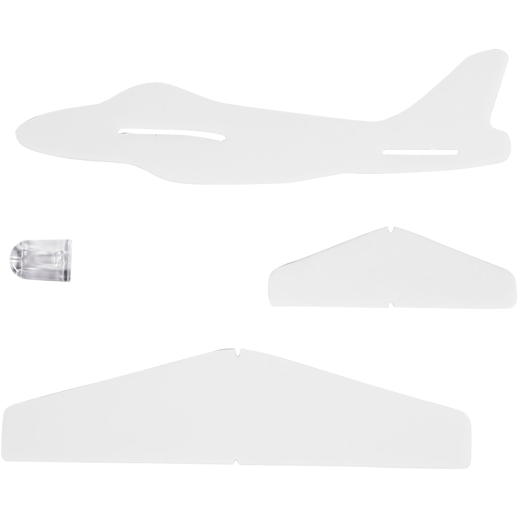 Flugzeug-Sortiment, L 19 cm, B 17,5 cm, Weiß, 2 Stk/ 1 Pck [HOB-51232]