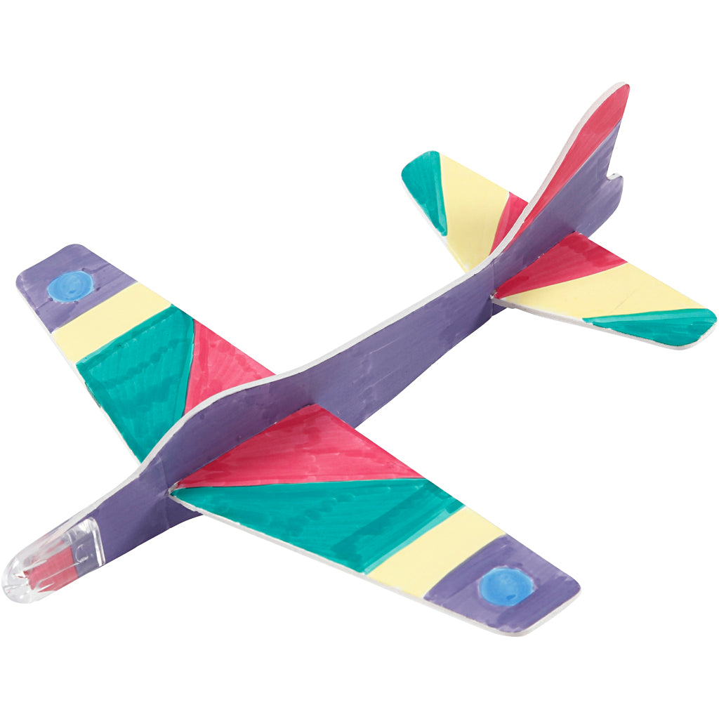 Flugzeug-Sortiment, L 19 cm, B 17,5 cm, Weiß, 2 Stk/ 1 Pck [HOB-51232]