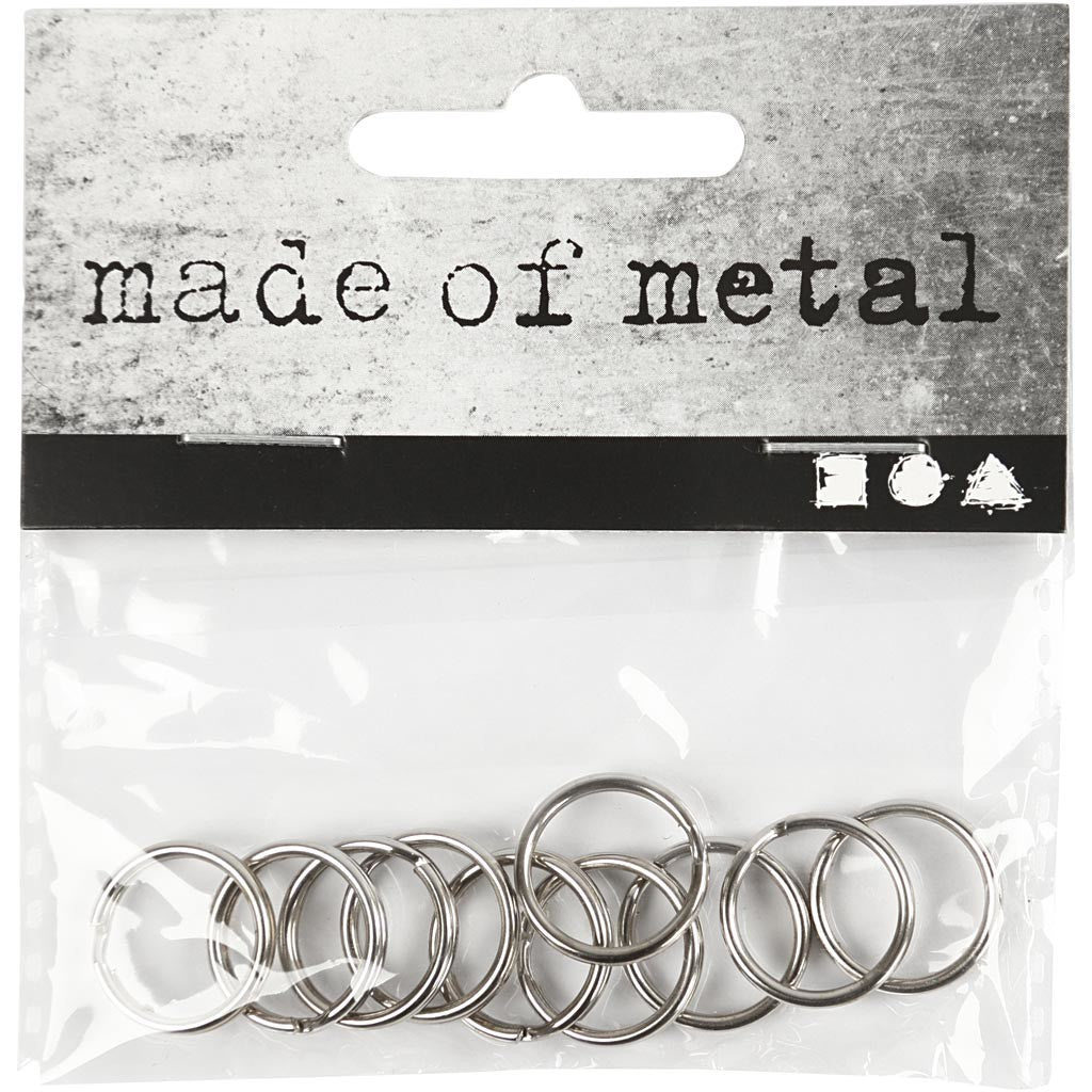 Schlüsselringe, D 15 mm, 10 Stk/ 1 Pck [HOB-512450]