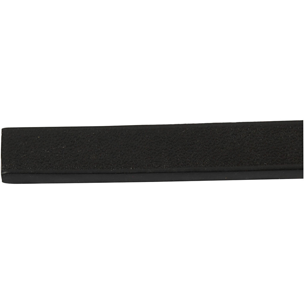 Lederband Imitat, B 10 mm, Dicke 3 mm, Schwarz, 1 m/ 1 Pck [HOB-51493]