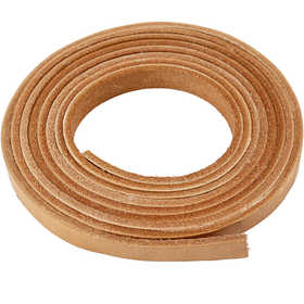 Lederband , B 10 mm, Dicke 3 mm, Natur, 2 m/ 1 Pck [HOB-51502]