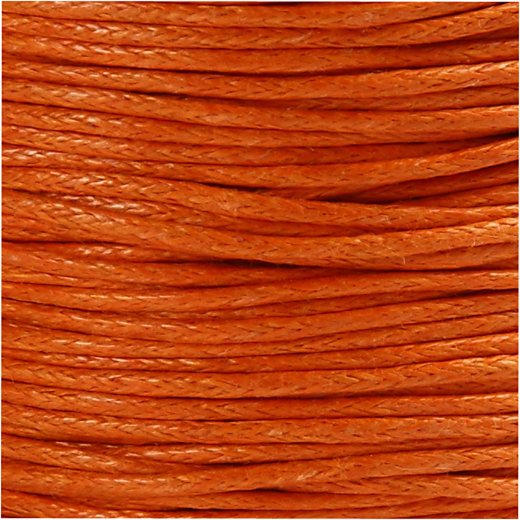 Baumwollschnur, Dicke 1 mm, Orange, 40 m/ 1 Rolle [HOB-51570]