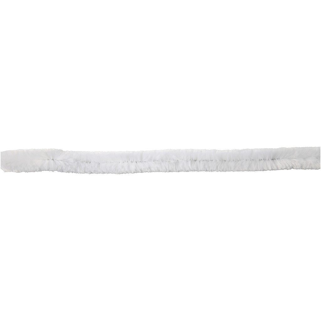 Ciniglia, L: 30 cm, spess. 15 mm, bianco, 15 pz/ 1 conf. [HOB-51629]