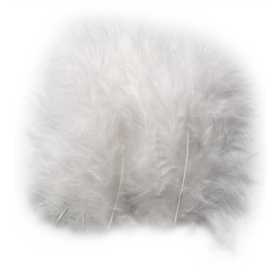 Daunen, Größe 5-12 cm, Weiß, 15 Stk/ 1 Pck [HOB-51690]