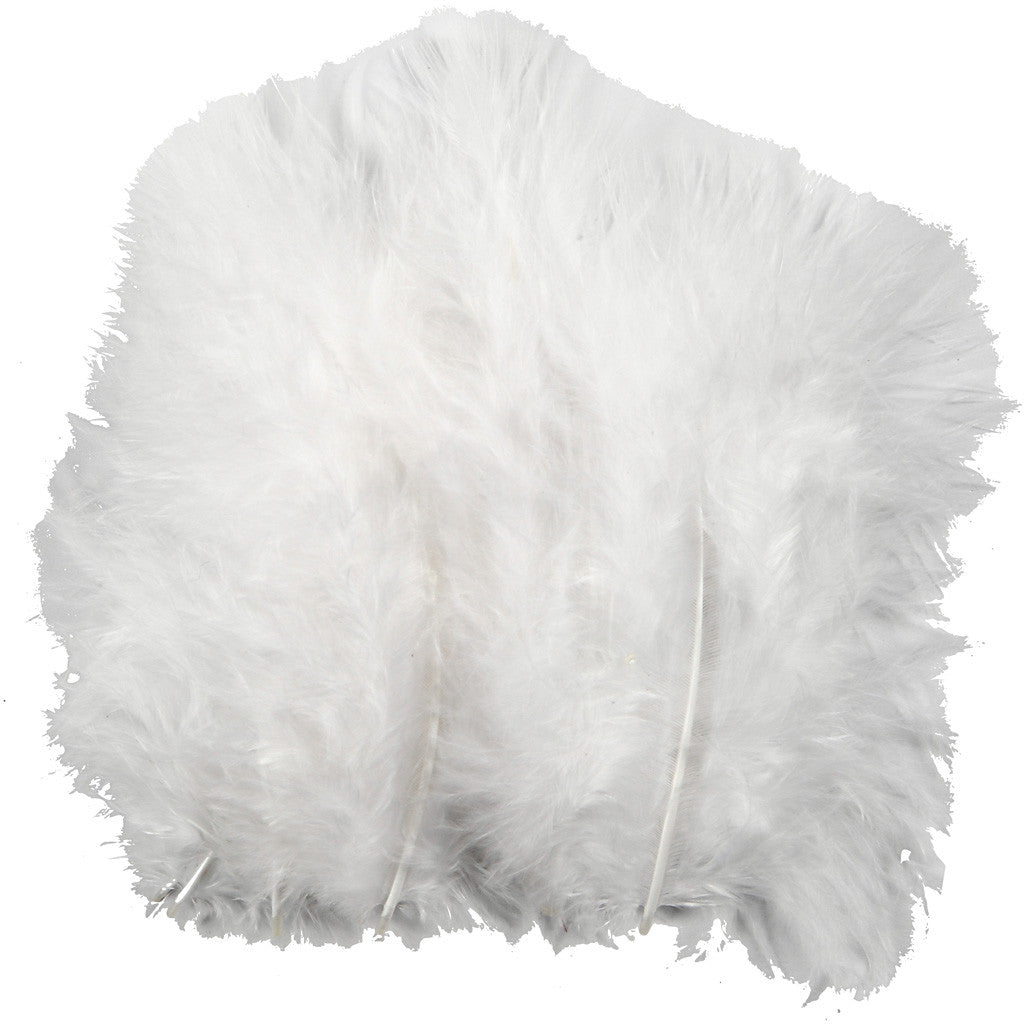 Daunen, Größe 5-12 cm, Weiß, 15 Stk/ 1 Pck [HOB-51690]