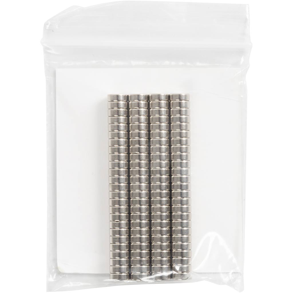 Magnete potente ”NdFeB” , diam 5 mm, spess. 2 mm, 100 pz/ 1 conf. [HOB-51791]