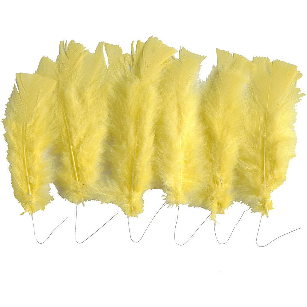 Piume, L: 11-17 cm, giallo, 18 pacch./ 1 conf. [HOB-51848]