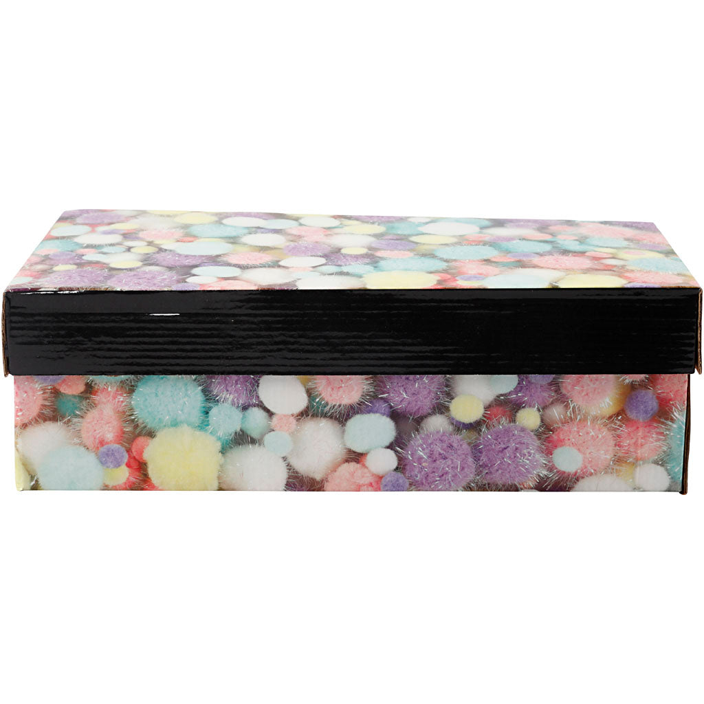 Pompons, D 15-40 mm, Glitter, ca. 400 Stk, Pastellfarben, 400 g/ 1 Pck [HOB-51895]