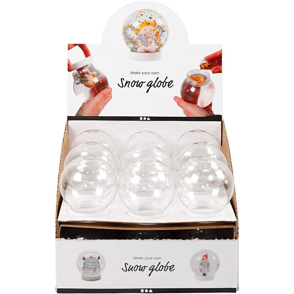 Palla di neve, H: 8,5 cm, diam 8 cm, misura buco 4,7 cm, 18 pz/ 1 conf. [HOB-52138]