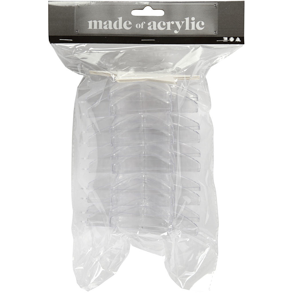 Stern-Anhänger, H 10 cm, Transparent, 5 Stk/ 1 Pck [HOB-52153]