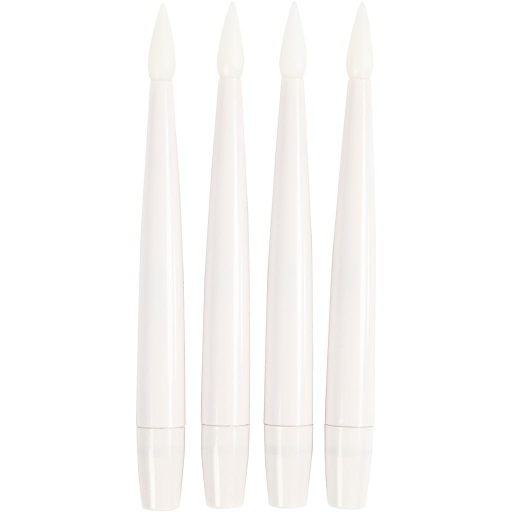 Candela LED ad albero di Natale, H: 15,5 cm, diam 14 mm, 4 pz/ 1 conf. [HOB-52363]