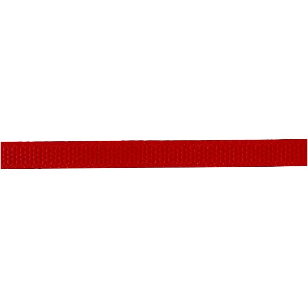 Ruban décoratif, L : 6 mm, rouge, 15 m/ 1 rouleau [HOB-52482]
