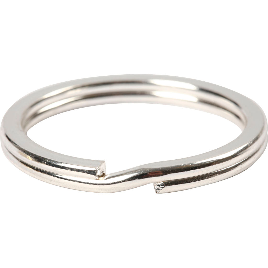 Key Chain, dia. 28 mm, silver-plated, 4 pc