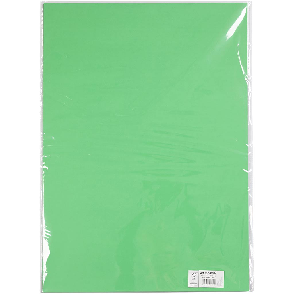Karton, Blatt 50x70 cm, 270 g, Grasgrün, 10 Bl./ 1 Pck [HOB-540964]