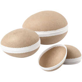 Oeufs en deux parties, L : 12+15+18 cm, 3 pièces/ 1 Pq. [HOB-54174]