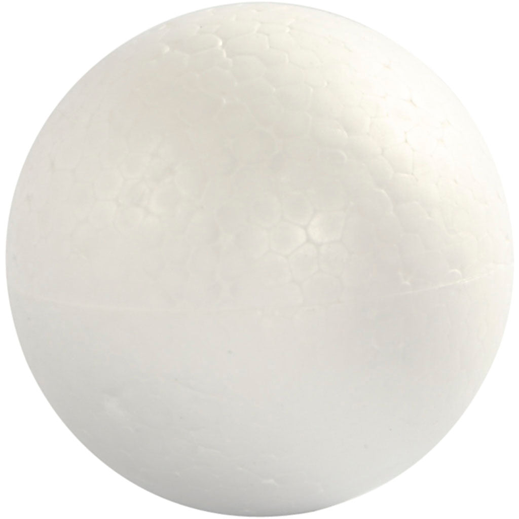 Polystyrene Balls, dia. 8 cm, white, 5 pc