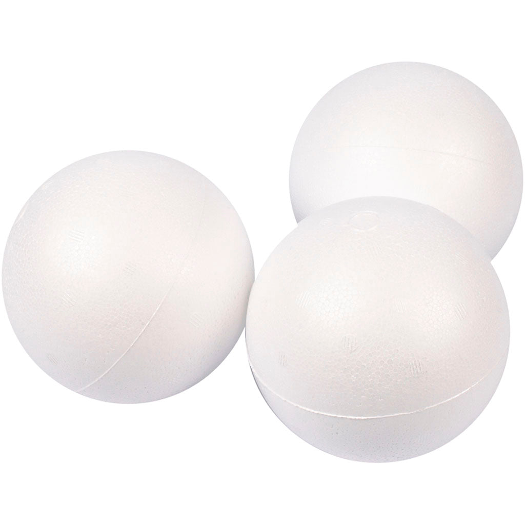 Polystyrene Balls, dia. 10 cm, white, 25 pc