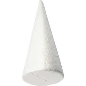 Cono, H: 35 cm, diam 19,5 cm, bianco, 1 pz [HOB-54345]