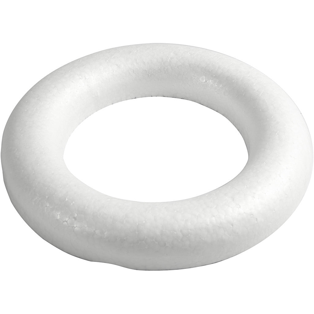 Anello con metà arrotondata, misura 30 cm, spess. 40 mm, bianco, 1 pz [HOB-54350]