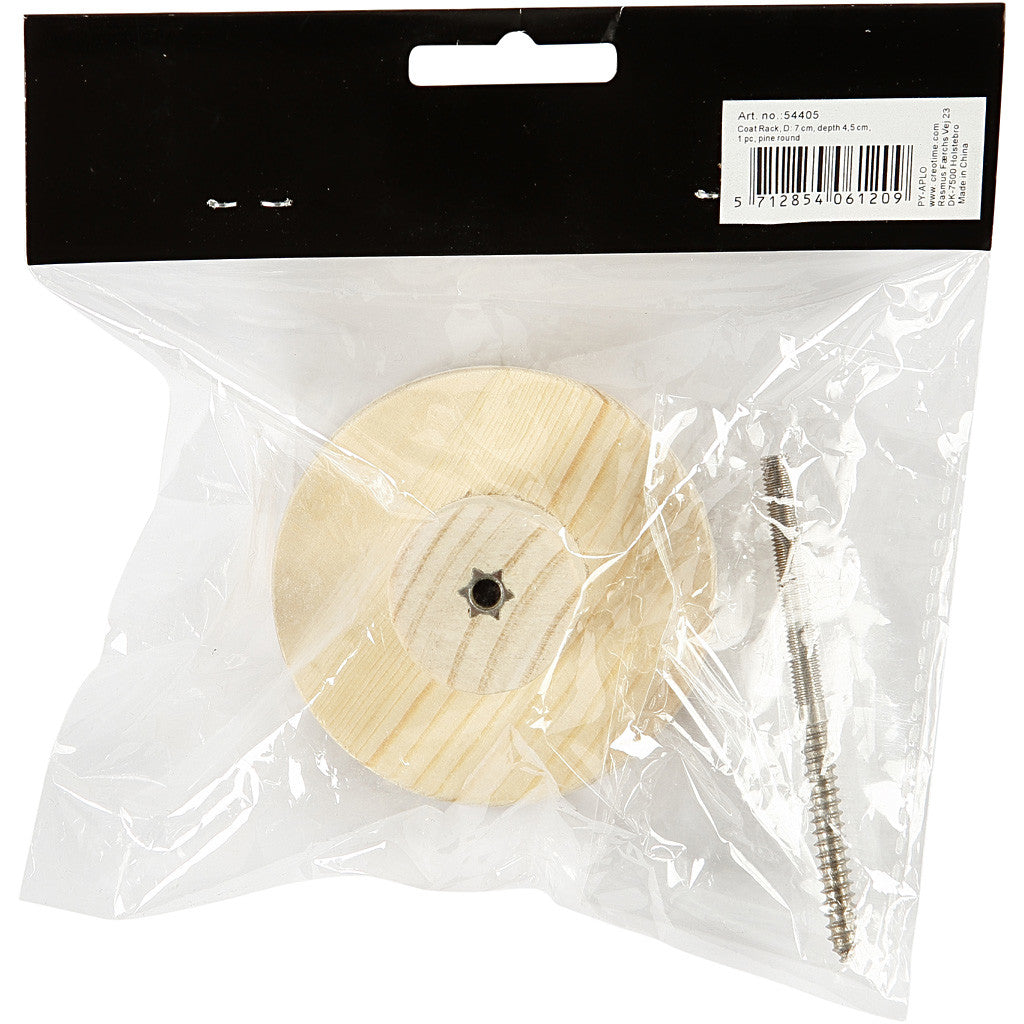 Attaccapanni, rotondo, P: 4,5 cm, diam 7 cm, 1 pz [HOB-54405]