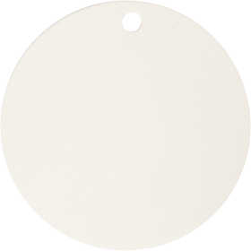 Piatto in terracotta, diam 15 cm, spess. 0,5 cm, bianco, 1 pz [HOB-55501]