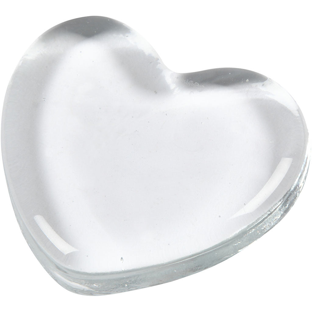 Cuore, misura 6,5x6,5 cm, spess. 10 mm, transparent, 1 pz [HOB-558510]