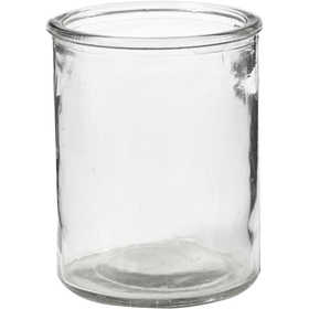 Kerzenglas, H 9,8 cm, D 8 cm, 6 Stk/ 1 Pck [HOB-55872]