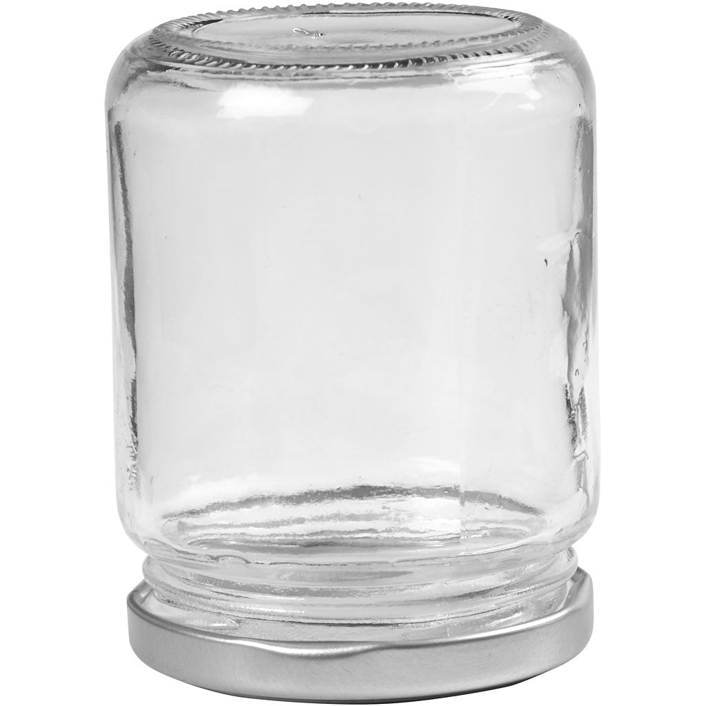 Einmachgläser, H 9,1 cm, D 6,8 cm, 240 ml, Transparent, 12 Stk/ 1 Pck [HOB-55909]