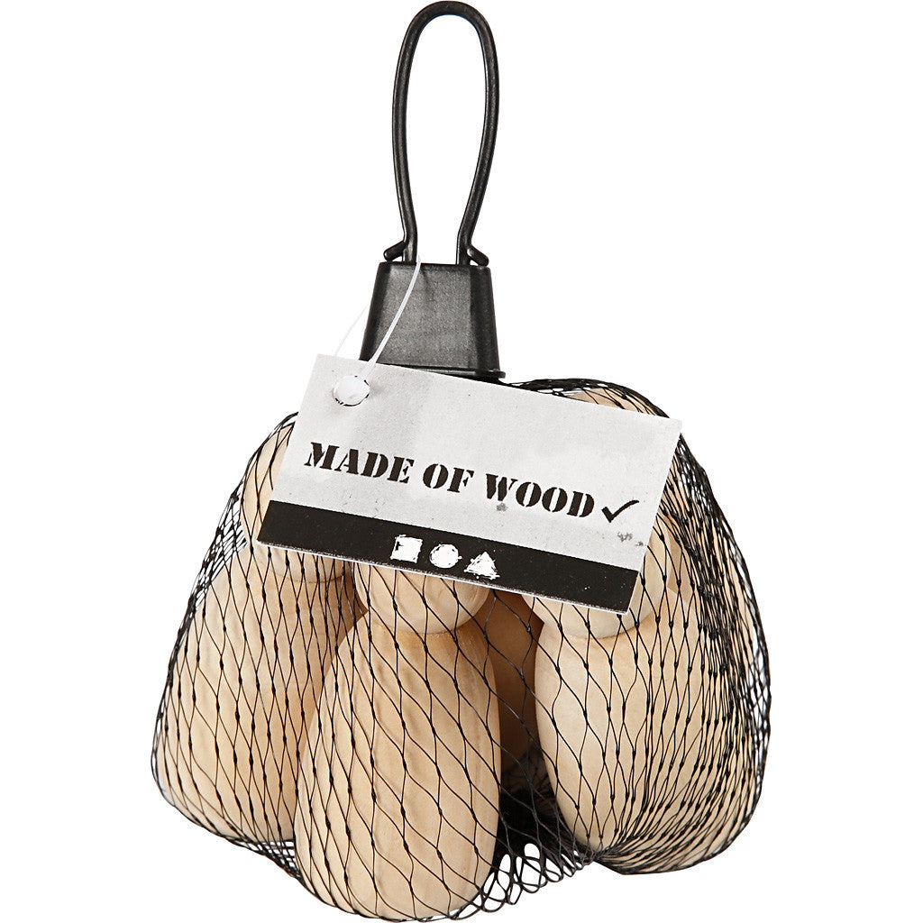 Corps de figurine en bois, H : 6 cm, 5 pièces/ 1 Pq. [HOB-55974]