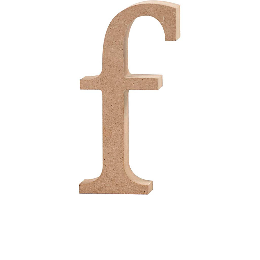 Letter, f, H: 13 cm, thickness 2 cm