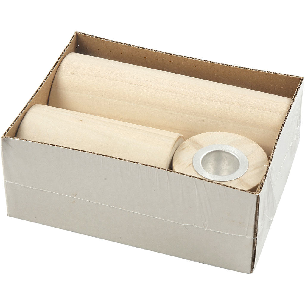 Kerzenhalter , H 14,5+9+6,5 cm, Lochgröße 2,3 cm, 3 Stk/ 1 Pck [HOB-56413]