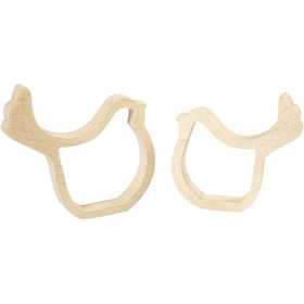 Osterküken-Silhouetten, H 13 cm, T 2 cm, B 13 cm, 2 Stk/ 1 Pck [HOB-56434]