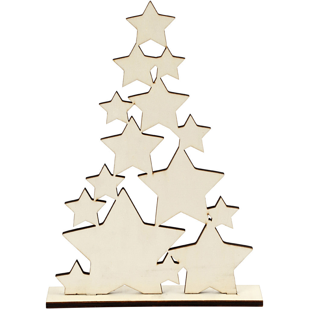 Albero di Natale, H: 29,8 cm, P: 4 cm, L: 21,5 cm, 1 pz [HOB-56923]