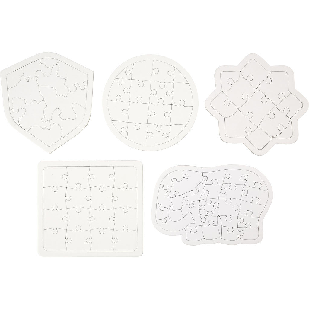 Puzzle, misura 17-21 cm, bianco, 10 pz/ 1 conf. [HOB-57476]