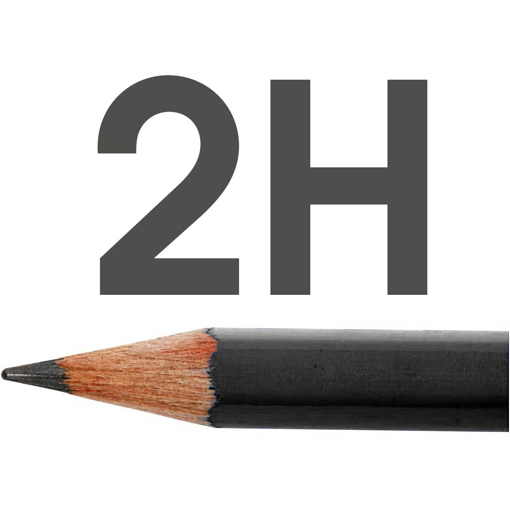 Matite da Disegno Art Design, diam 6,9 mm, 2H, mina 1,8 mm, 12 pz/ 1 conf. [HOB-57818]