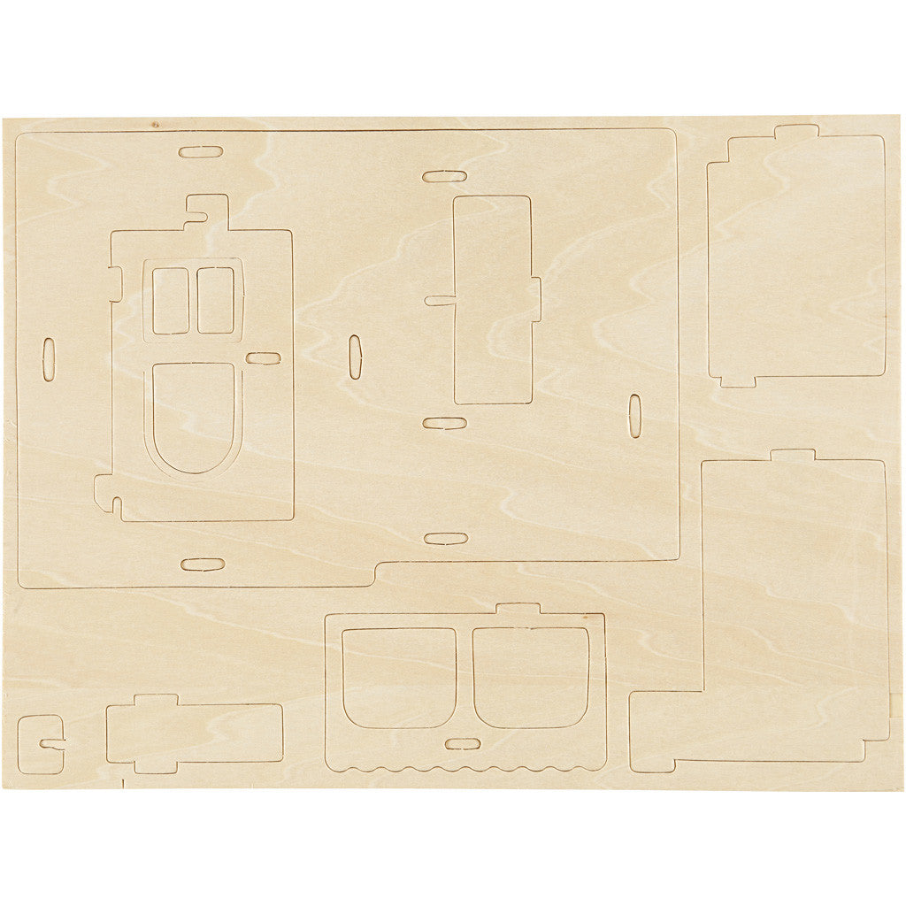 Costruzioni 3D, Casa con veranda, misura 22,5x16x17,5, 1 pz [HOB-57876]