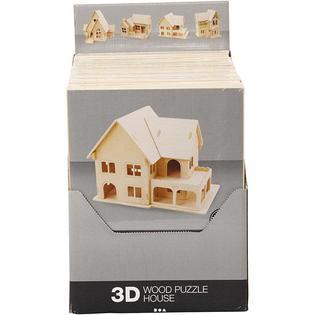 Kit de Construction 3D en bois, 24 pièces/ 1 Pq. [HOB-57878]