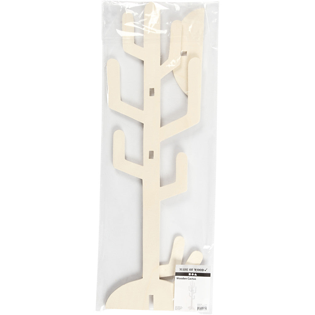 Cactus legno, H: 60 cm, L: 18,5 cm, spess. 8 mm, 1 pz [HOB-57902]
