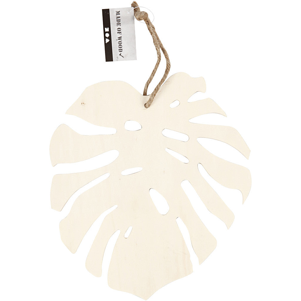 Foglia di Monstera, H: 20 cm, P: 3 mm, L: 19 cm, 1 pz [HOB-57904]