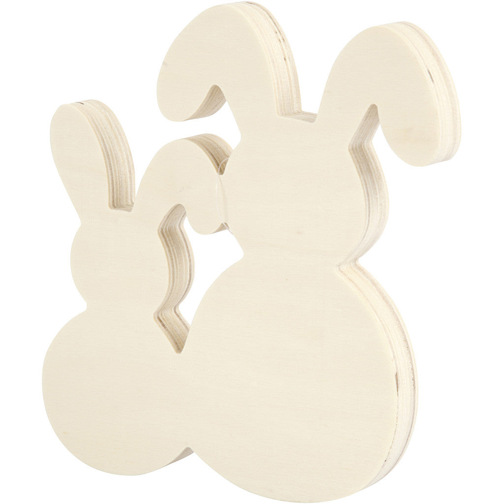 Hasen, H 17 cm, B 16 cm, Dicke 2 cm, 1 Set [HOB-57935]