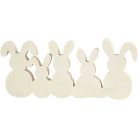 Hasen, H 11 cm, B 30 cm, Dicke 2 cm, 1 Set [HOB-57936]