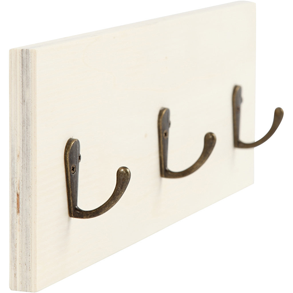 Porte-manteaux, H : 10 cm, P: 1,2 cm, L : 30 cm, 1 pièce [HOB-57953]