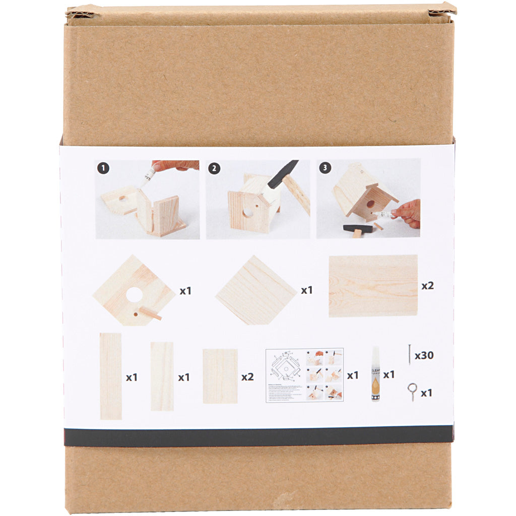 Vogelhäuschen, H 13 cm, T 14,5 cm, B 16 cm, 1 Stk [HOB-57967]