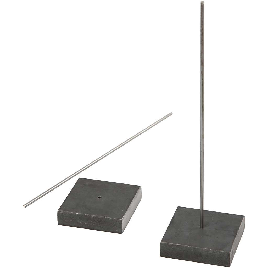 Sostegno di metallo, misura 4x4x1 cm, misura buco 2 mm, 1 pz [HOB-58030]