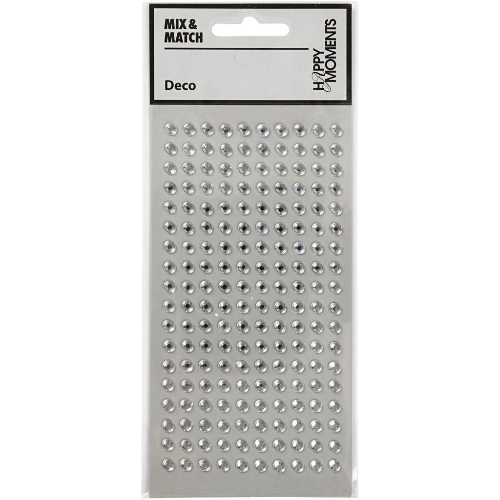 Strasssteine, D 5 mm, Silber, 144 Stk/ 1 Pck [HOB-586042]