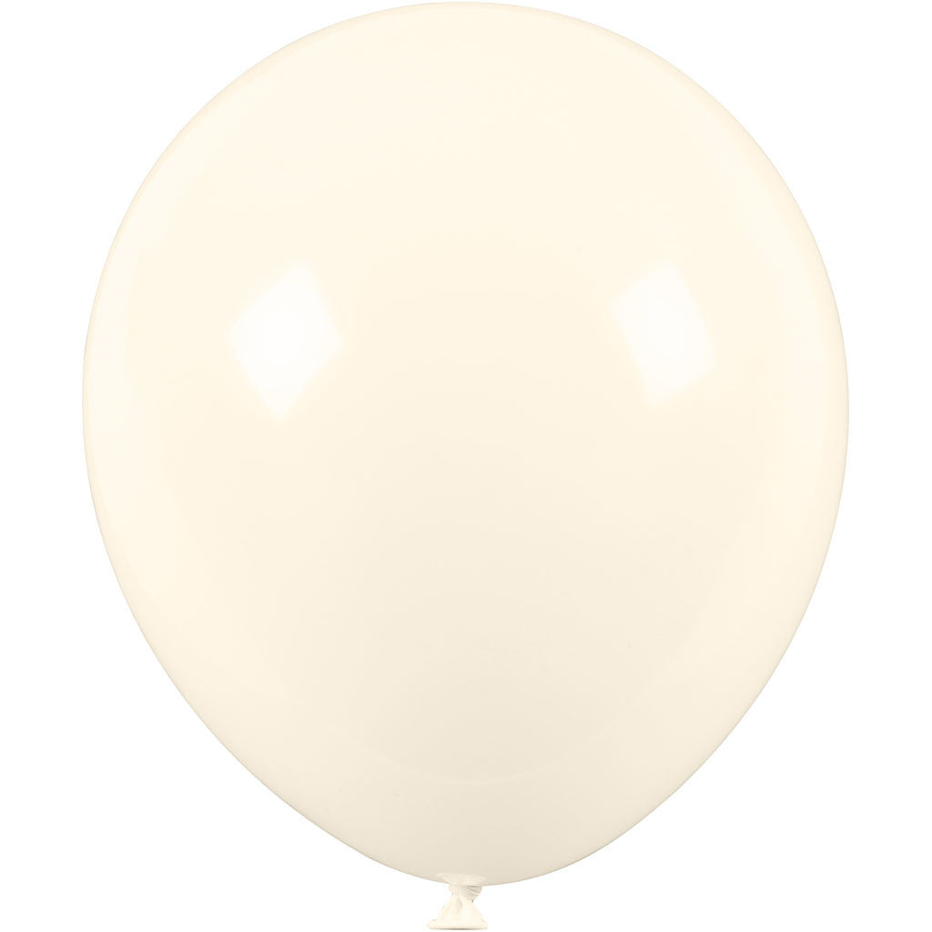 Palloncini, rotondi, diam 23 cm, bianco, madreperla, 10 pz/ 1 conf. [HOB-59148]